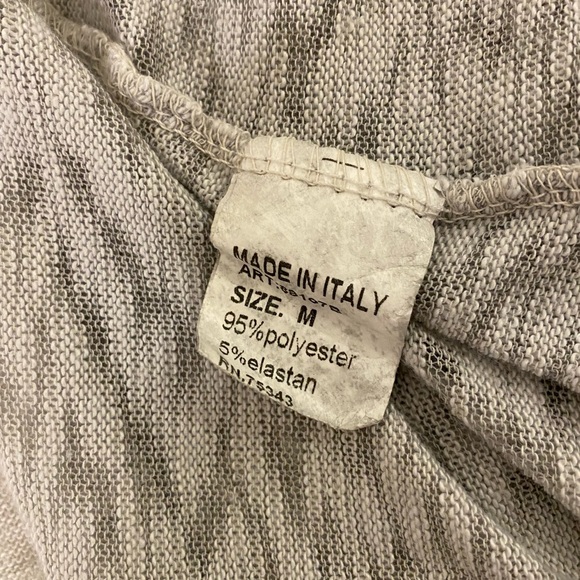 Lungo L'Arno Cardigan Gray Suede front Made in Italy - Picture 4 of 5